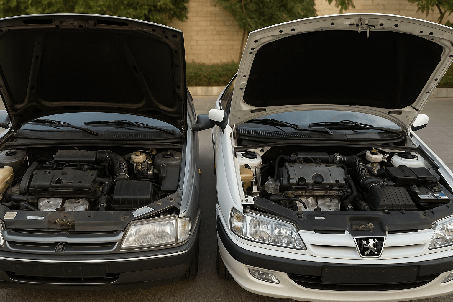 تصویر مقایسه موتور XU7 و TU5 در پژو ۴۰۵ و پژو پارس