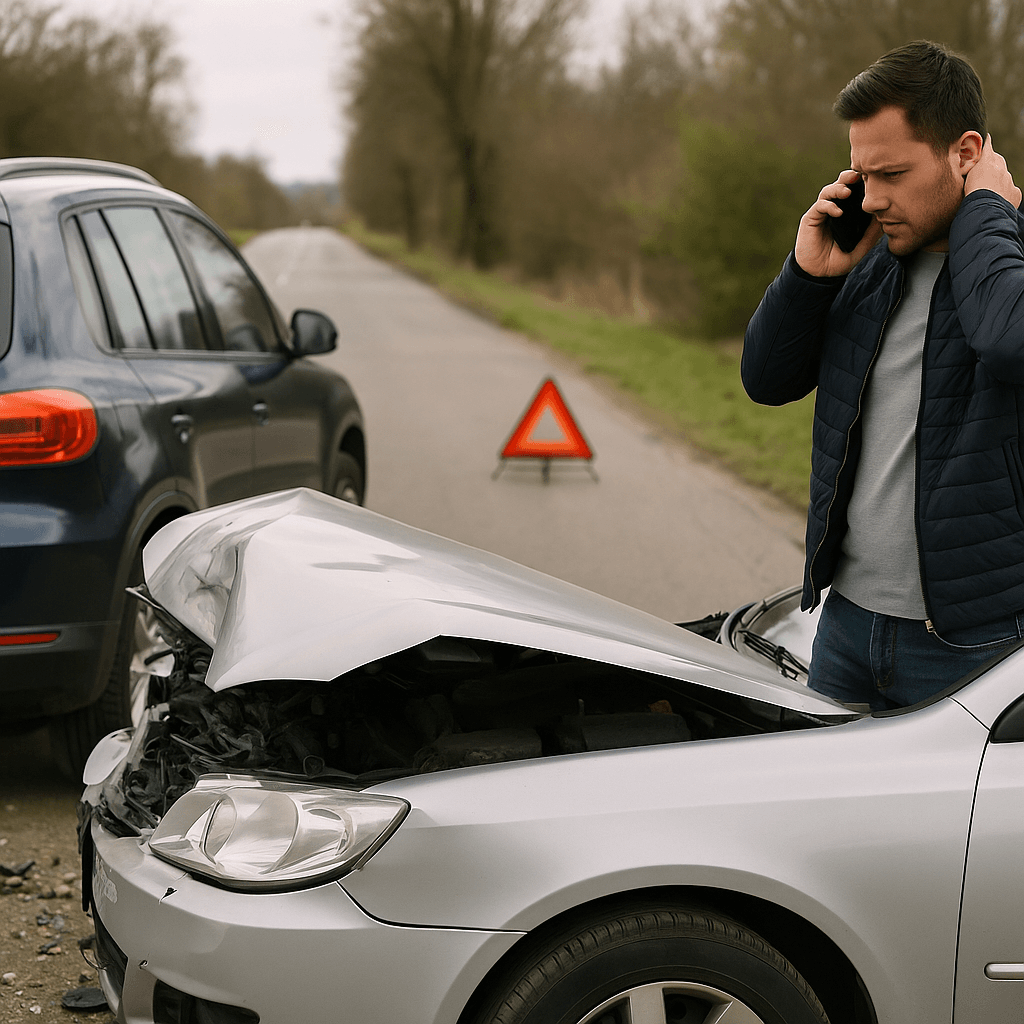 تصویر اقدامات ضروری پس از تصادف جاده‌ای